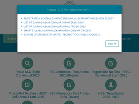 'bisefsd.edu.pk' screenshot