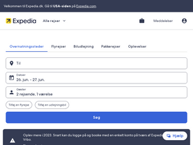 'expedia.dk' screenshot