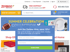 'zerbee.com' screenshot