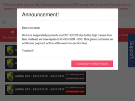 'dichvusocks.us' screenshot