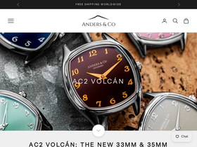 andersandcotimepieces.com homepage screenshot