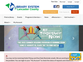 'lancasterlibraries.org' screenshot