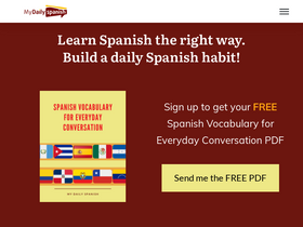 'mydailyspanish.com' screenshot