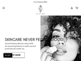 Lalaleaf homepage screenshot