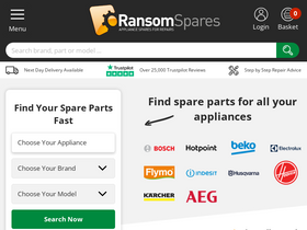 'ransomspares.co.uk' screenshot