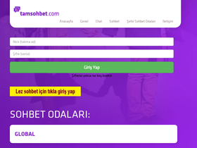 'tamsohbet.com' screenshot