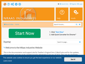 'nraas.net' screenshot