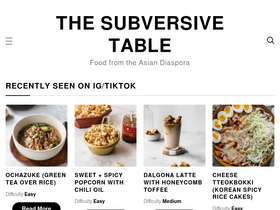'thesubversivetable.com' screenshot