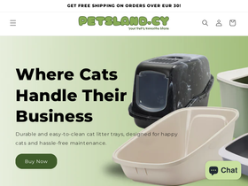 Petsland.cy homepage screenshot