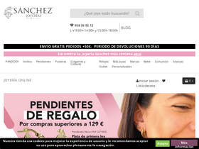 'joyeriasanchez.com' screenshot