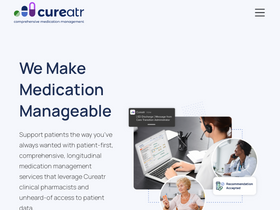'cureatr.com' screenshot