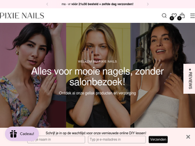 pixienails.be homepage screenshot