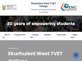 'ewc.edu.za' screenshot