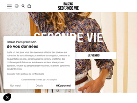 balzacparis-secondevie.fr homepage screenshot