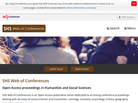 'shs-conferences.org' screenshot