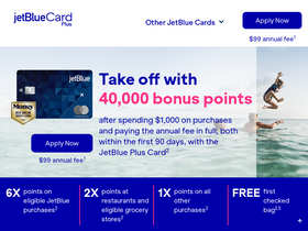 'jetbluepluscard.com' screenshot