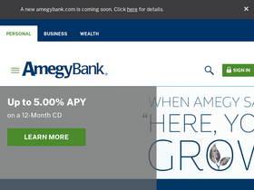 'amegybank.com' screenshot