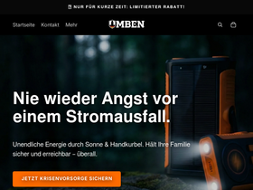 UMBEN.de homepage screenshot