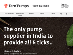 'taropumps.com' screenshot