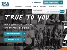 'trueccu.com' screenshot