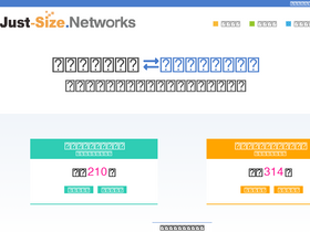 'just-size.net' screenshot