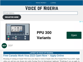 'voiceofnigeria.org.ng' screenshot