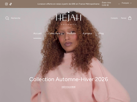Hejahexclusive homepage screenshot