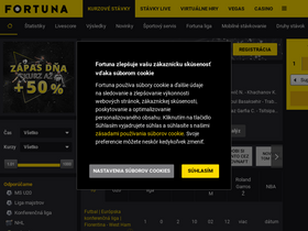 'ifortuna.sk' screenshot