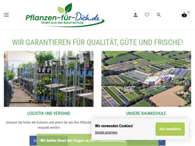 'pflanzen-fuer-dich.de' screenshot