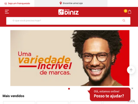 'oticasdiniz.com.br' screenshot