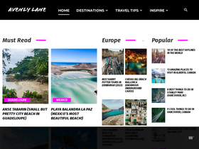 'avenlylanetravel.com' screenshot