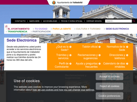 'valladolid.gob.es' screenshot