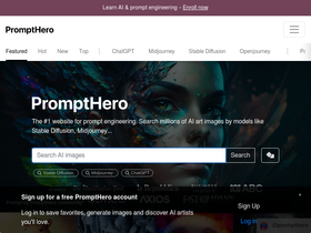 'prompthero.com' screenshot