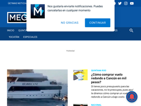 'meganews.mx' screenshot