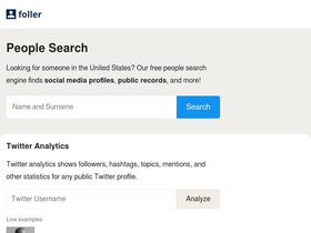 'foller.me' screenshot