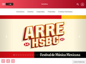 'ocesa.com.mx' screenshot