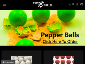Riotballs homepage screenshot