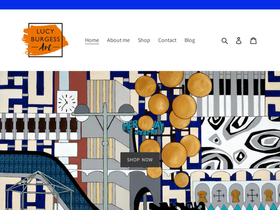 lucyburgessartist.com homepage screenshot