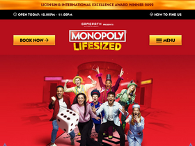 'monopolylifesized.com' screenshot