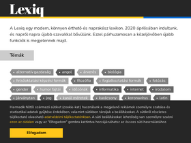 'lexiq.hu' screenshot