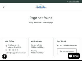 Maggard Memorials homepage screenshot