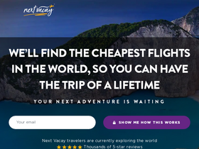 'nextvacay.com' screenshot