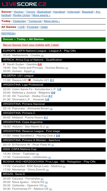 Spbo live deals score results today