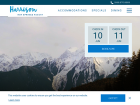 'harrisonresort.com' screenshot