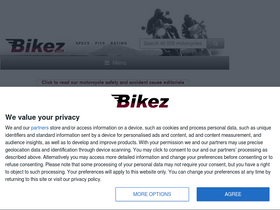 'bikez.com' screenshot