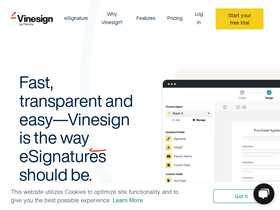 'vinesign.com' screenshot