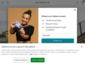 'myprotein.cz' screenshot