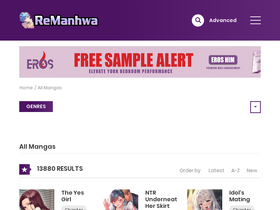 'remanhwa.com' screenshot
