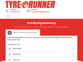 'tyrerunner.com' screenshot