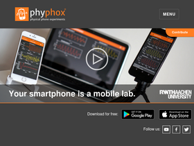 'phyphox.org' screenshot